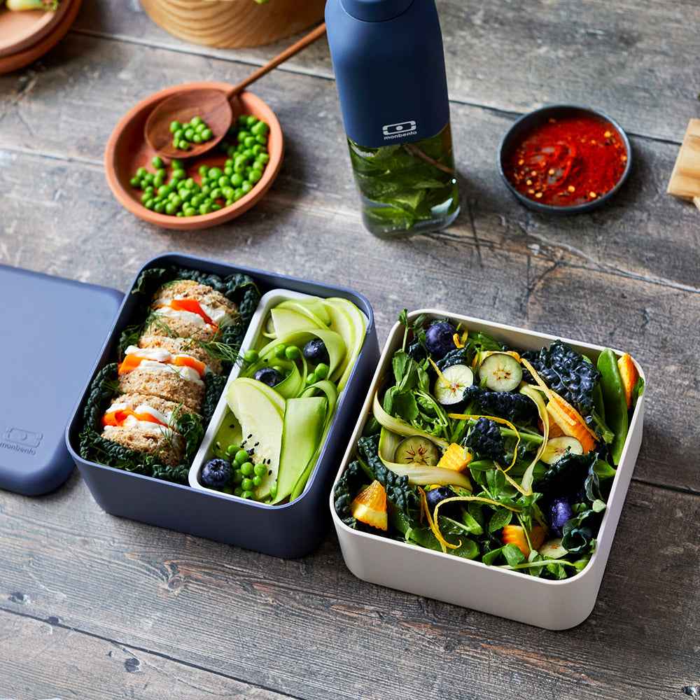 Monbento Mb Square Bento Box - Blue Natural
