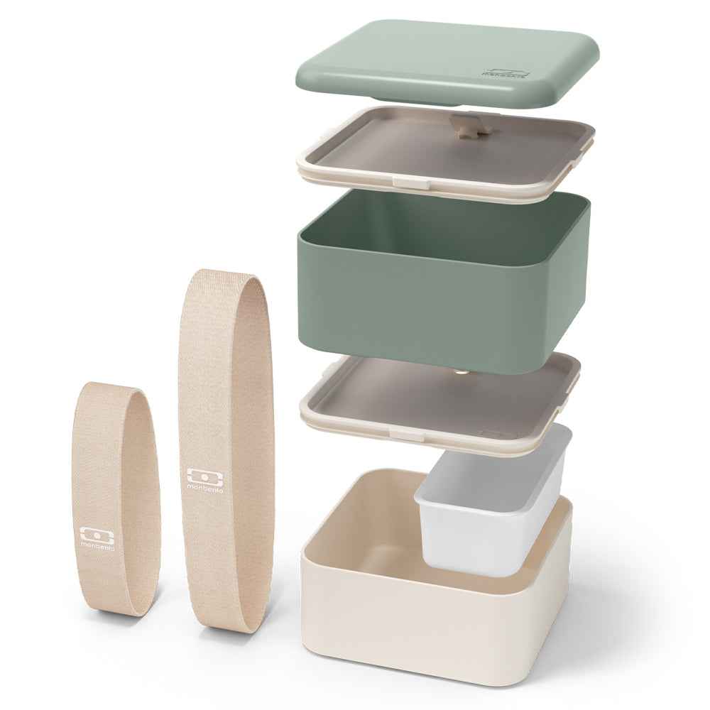 Monbento Mb Square Bento Box - Bi-Colour Green