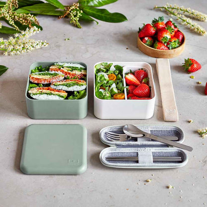 Monbento Mb Square Bento Box - Bi-Colour Green