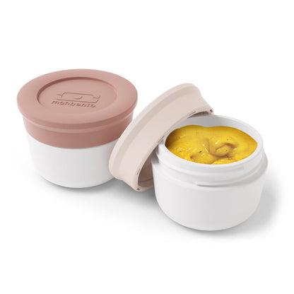 Monbento Mb Temple S Sauce Cups - Natural / Moka