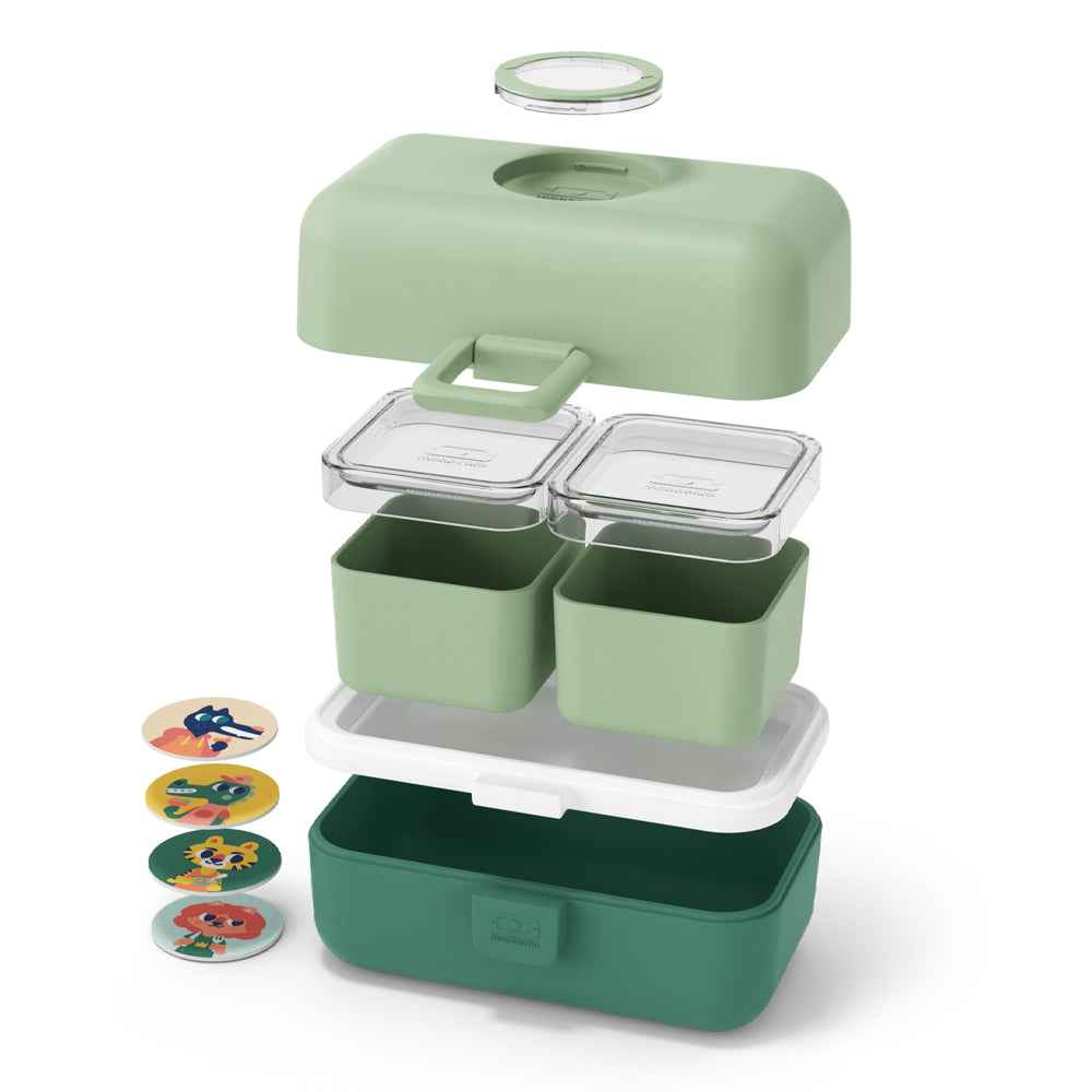 Monbento Mb Tresor Kids Bento Box - Green Forest