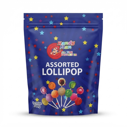 Kandy Man Assorted Lollipop Bag 700g