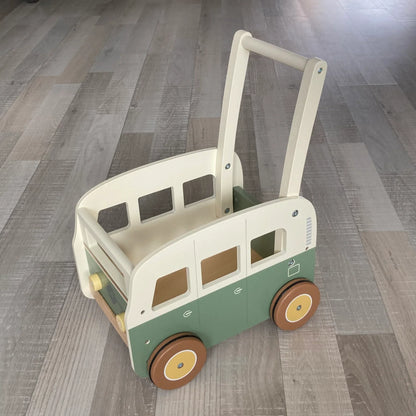 Little Dutch Wooden Vintage Wagon Green Bus Baby Walker Baby Toys 12m+
