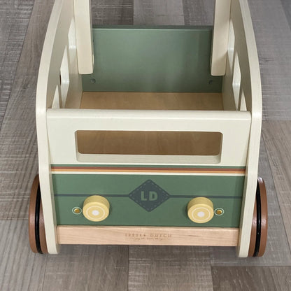 Little Dutch Wooden Vintage Wagon Green Bus Baby Walker Baby Toys 12m+