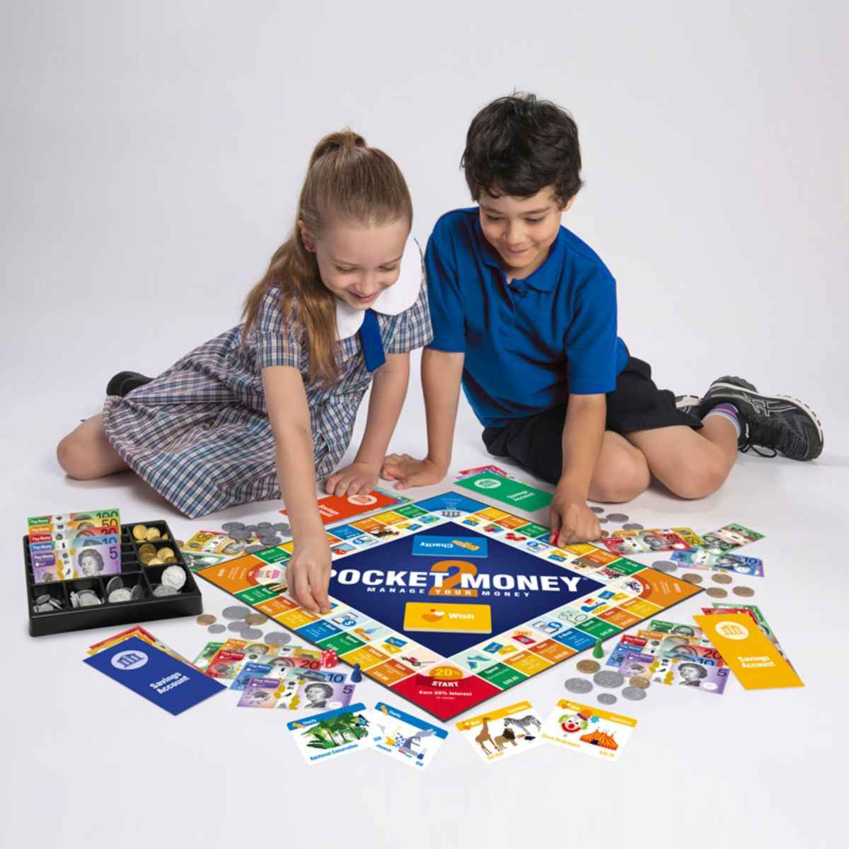 Pocket Money Board Game 2 Earn Save Spend money practice Multiplication Division decimals and percentages By Knowledge Builder Math Range  Math Games for Kids STEM Toys Best Seller 8yrs+