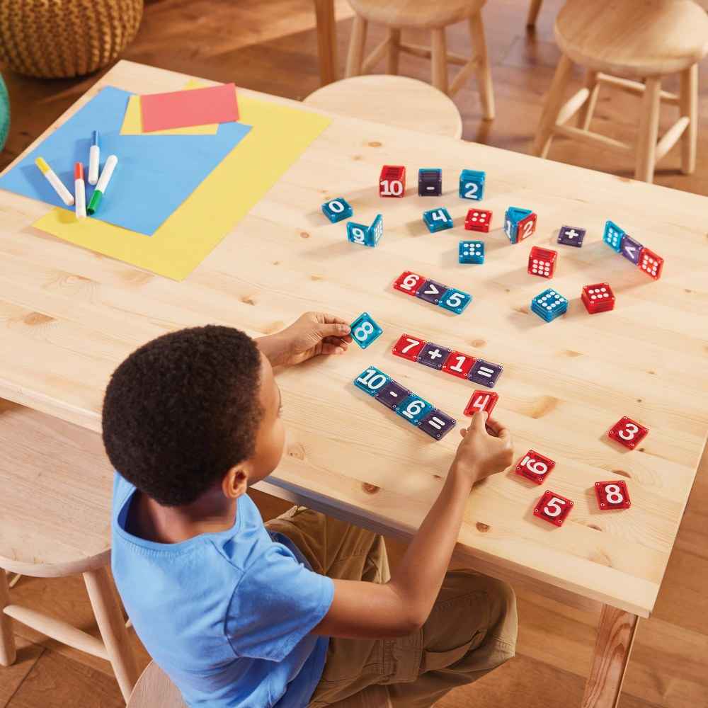 Magna Tiles MicroMAGS Learn Numbers 56pcs Magnetic Tiles Set Early Math Games for Kids 3yrs+