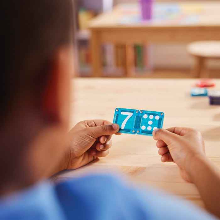 Magna Tiles MicroMAGS Learn Numbers 56pcs Magnetic Tiles Set Early Math Games for Kids 3yrs+