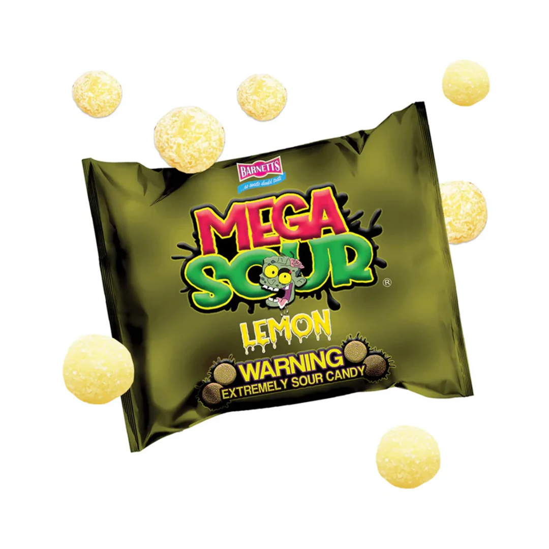 Barnetts Mega Sour Lemon Balls 104g