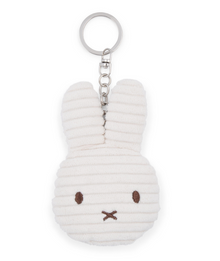 Corduroy Bunny Keychain - Offwhite, Eco-Friendly, 10cm