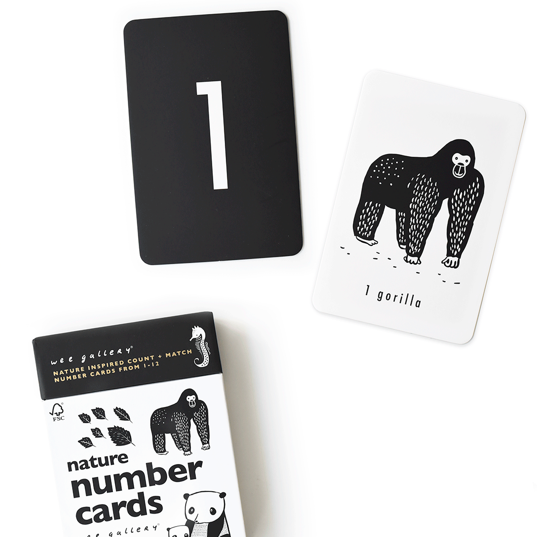 Wee Gallery Nature Number Cards Baby Toddler Toys Baby Gifts Idea 0m+