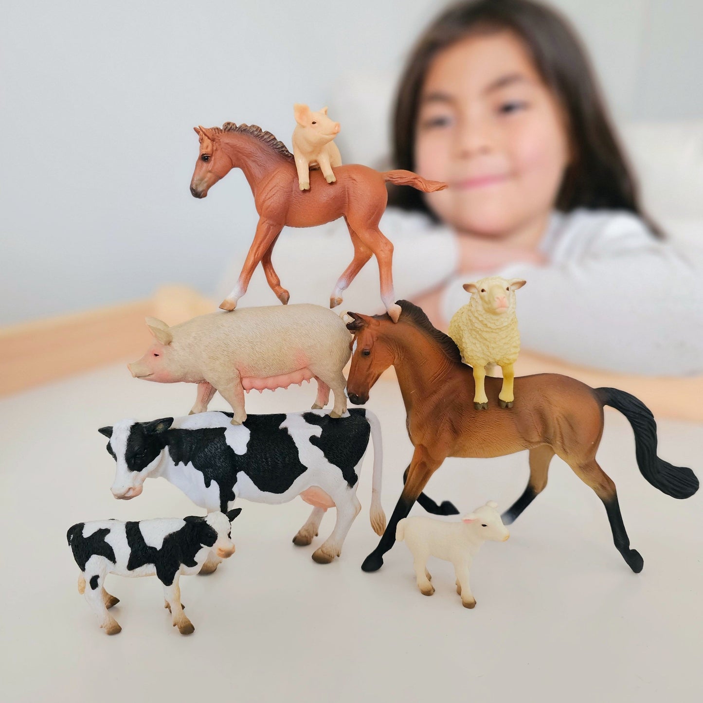 Farm Animals Figurine Collection 8pc Gift Box Set by CollectA Animal Figurines 3yrs+