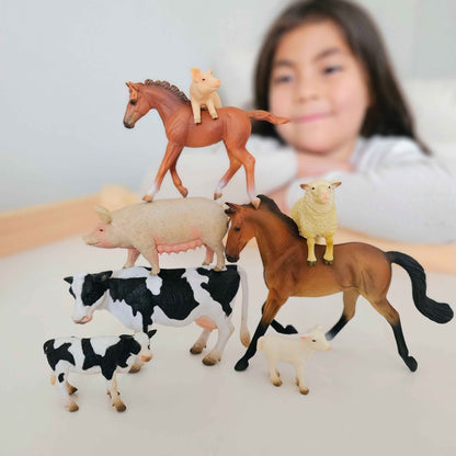 Farm Animals Figurine Collection 8pc Gift Box Set by CollectA Animal Figurines 3yrs+