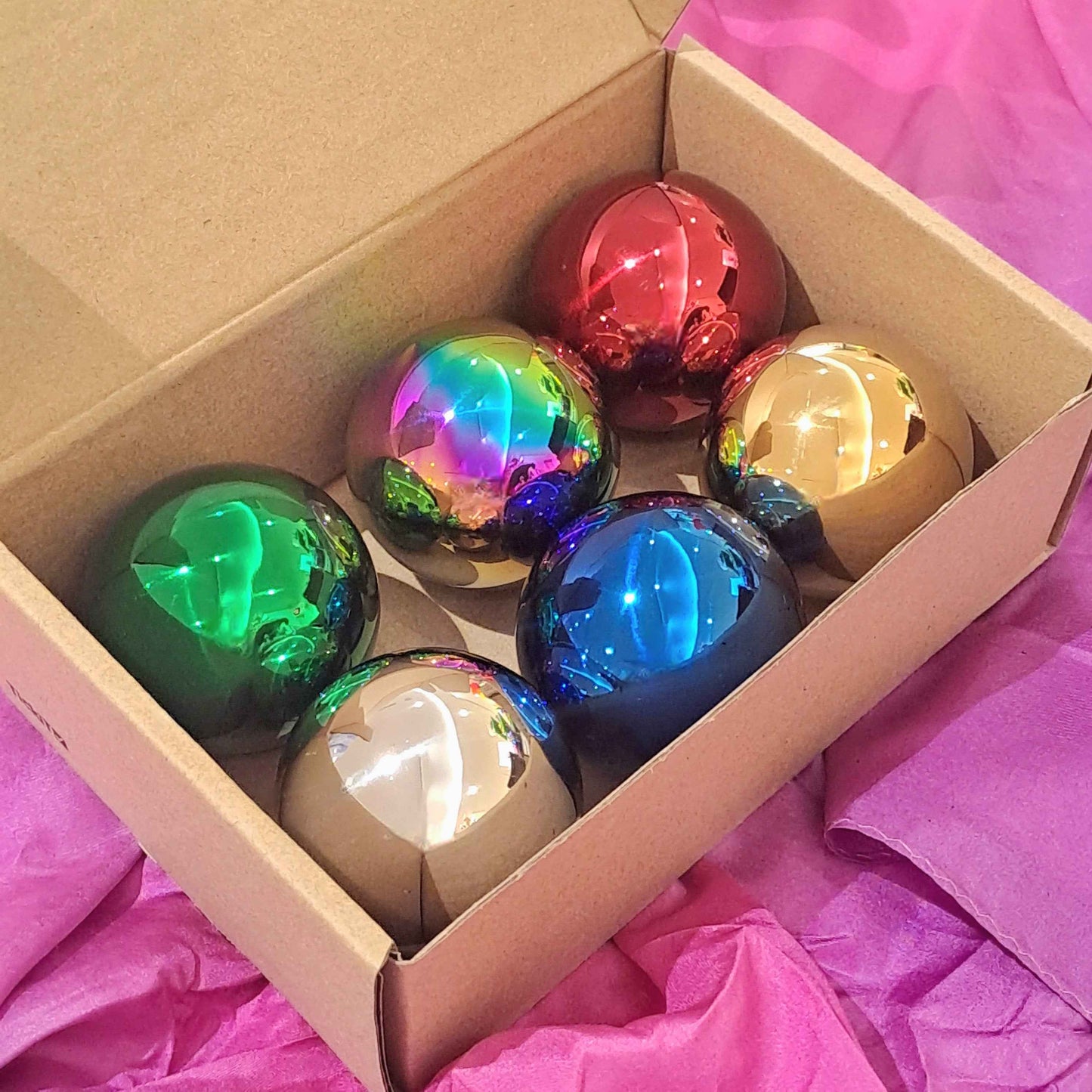 Tickit Sensory Reflective Mystery Balls 6pcs Set 6cm with 5 Different Sounds Baby Sensory Toys Baby Gifts Idea 0m+