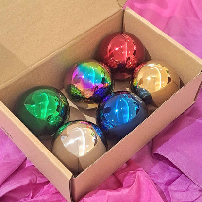 Tickit Sensory Reflective Mystery Balls 6pcs Set 6cm with 5 Different Sounds Baby Sensory Toys Baby Gifts Idea 0m+
