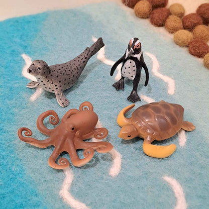 Marine Figurine Tube B Mini Ocean Sea Life Collection Play Set 12pc by CollectA Animal Figurines 3yrs+