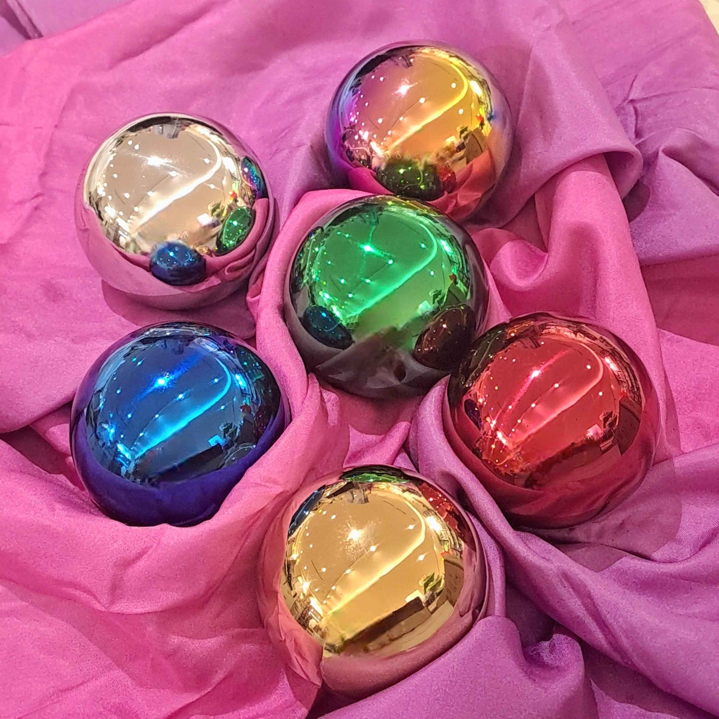 Tickit Sensory Reflective Mystery Balls 6pcs Set 6cm with 5 Different Sounds Baby Sensory Toys Baby Gifts Idea 0m+