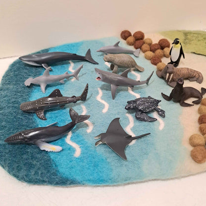 Marine Figurine Tube A Mini Ocean Sea Life Collection Play Set 12pc by CollectA Animal Figurines 3yrs+