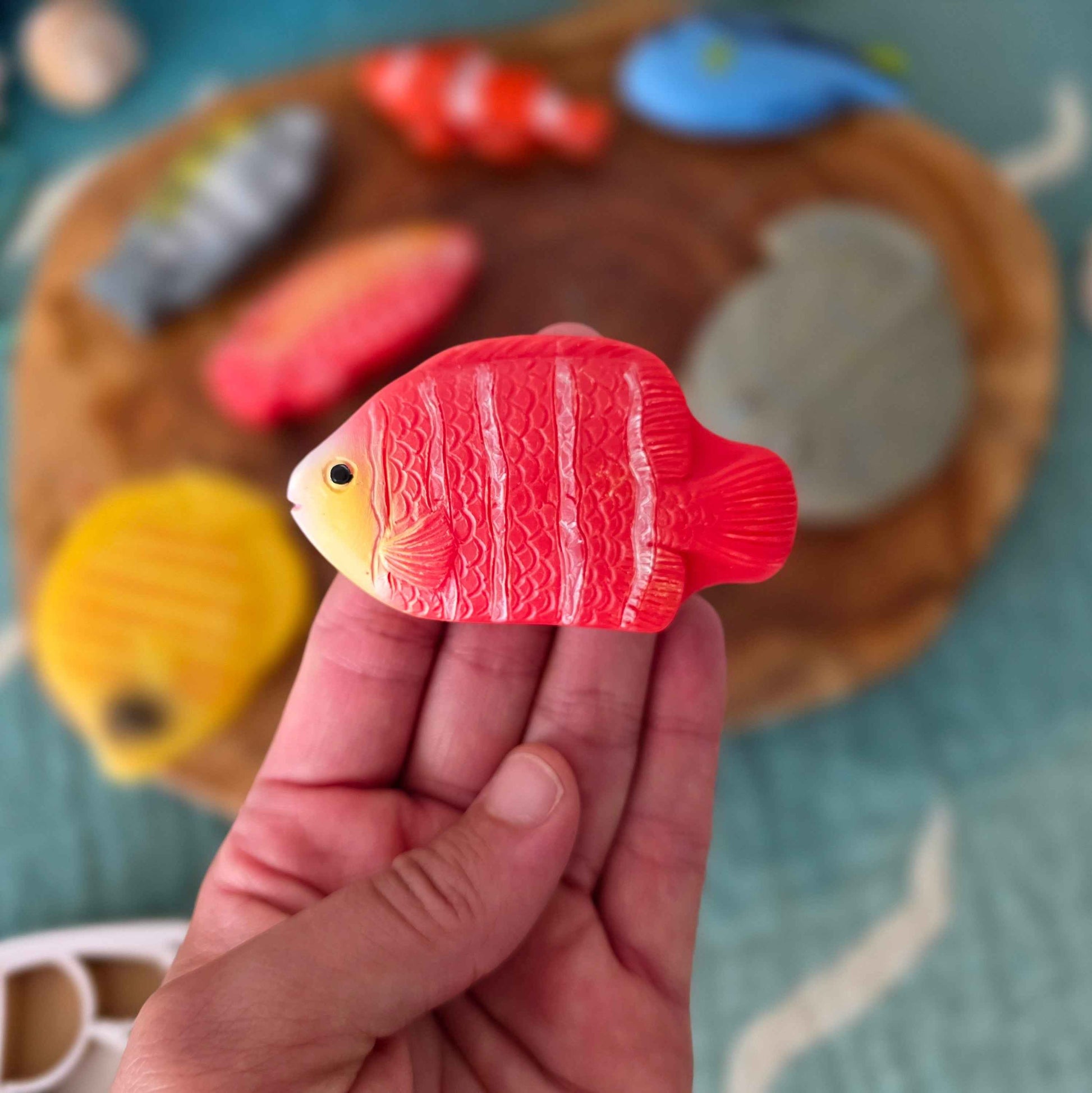 Yellow Door Sensory Play Stones Fish 8pcs Playdough Sand Toys Sensory Toys Toddler Developmental Toys 2yrs+ PREORDER END AUGUST