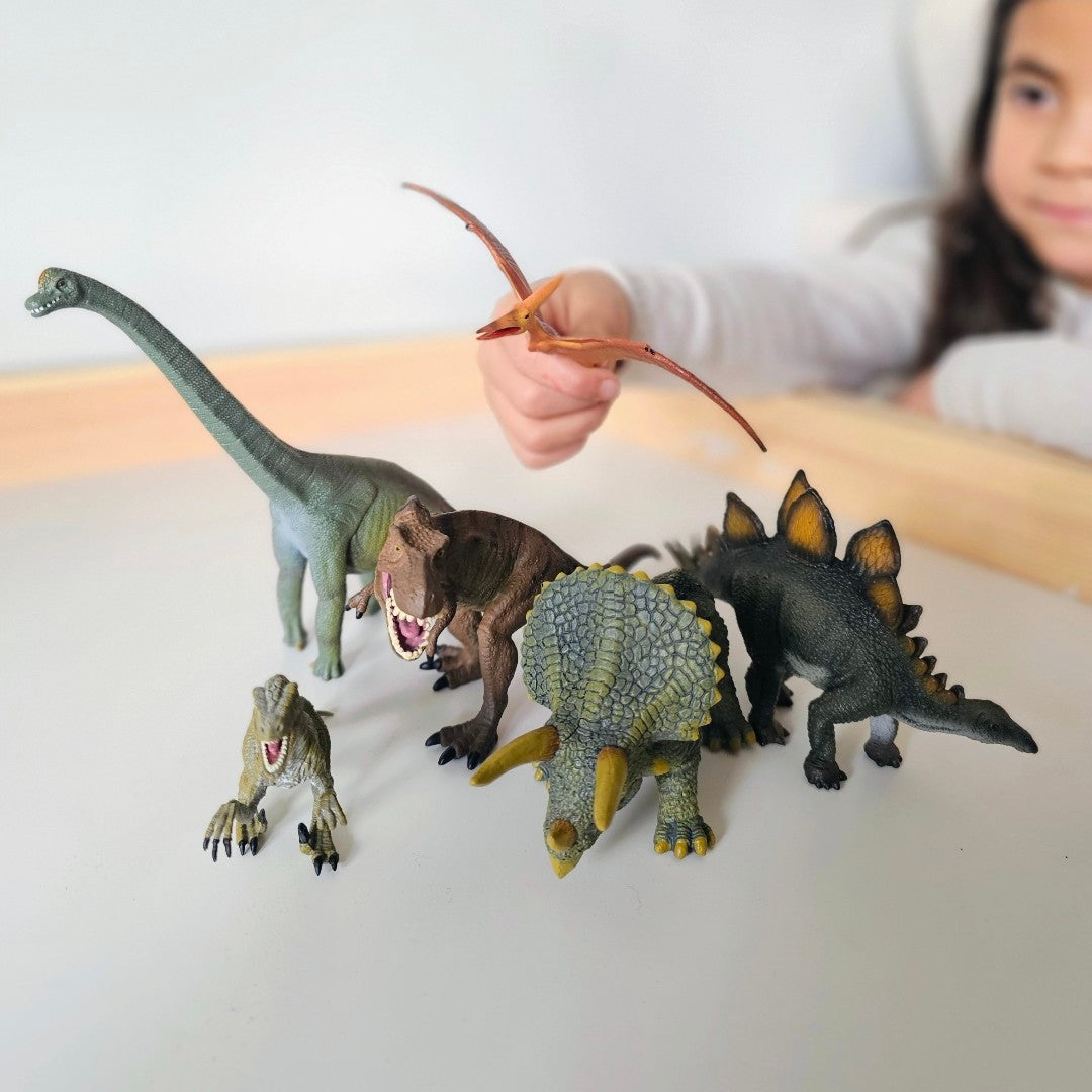 Dinosaurs Figurine Prehistoric Life Collection Gift Box Set 6pc by CollectA Animal Figurines Dinosaur and Dragon Theme 3yrs+