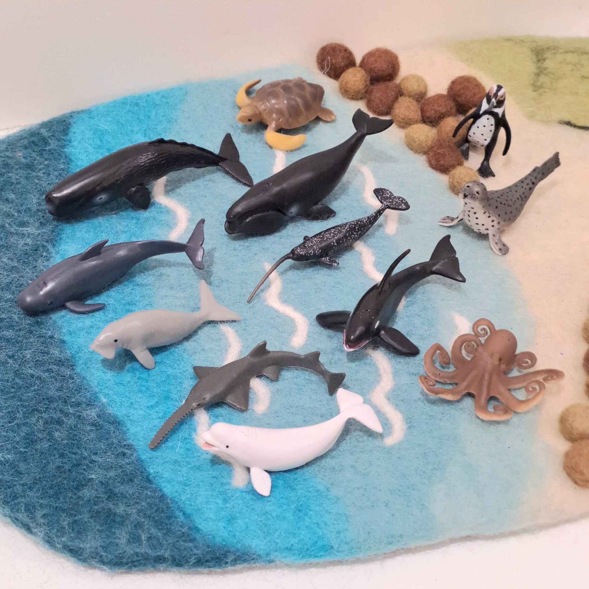 Marine Figurine Tube B Mini Ocean Sea Life Collection Play Set 12pc by CollectA Animal Figurines 3yrs+