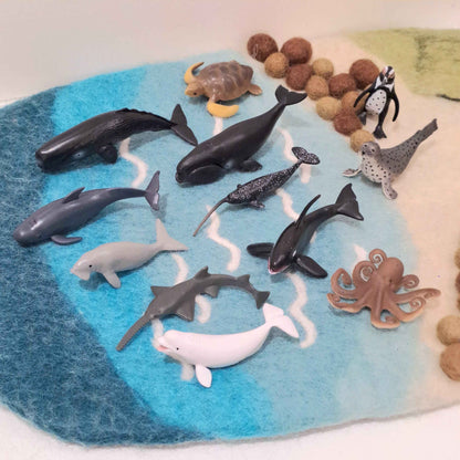 Marine Figurine Tube B Mini Ocean Sea Life Collection Play Set 12pc by CollectA Animal Figurines 3yrs+
