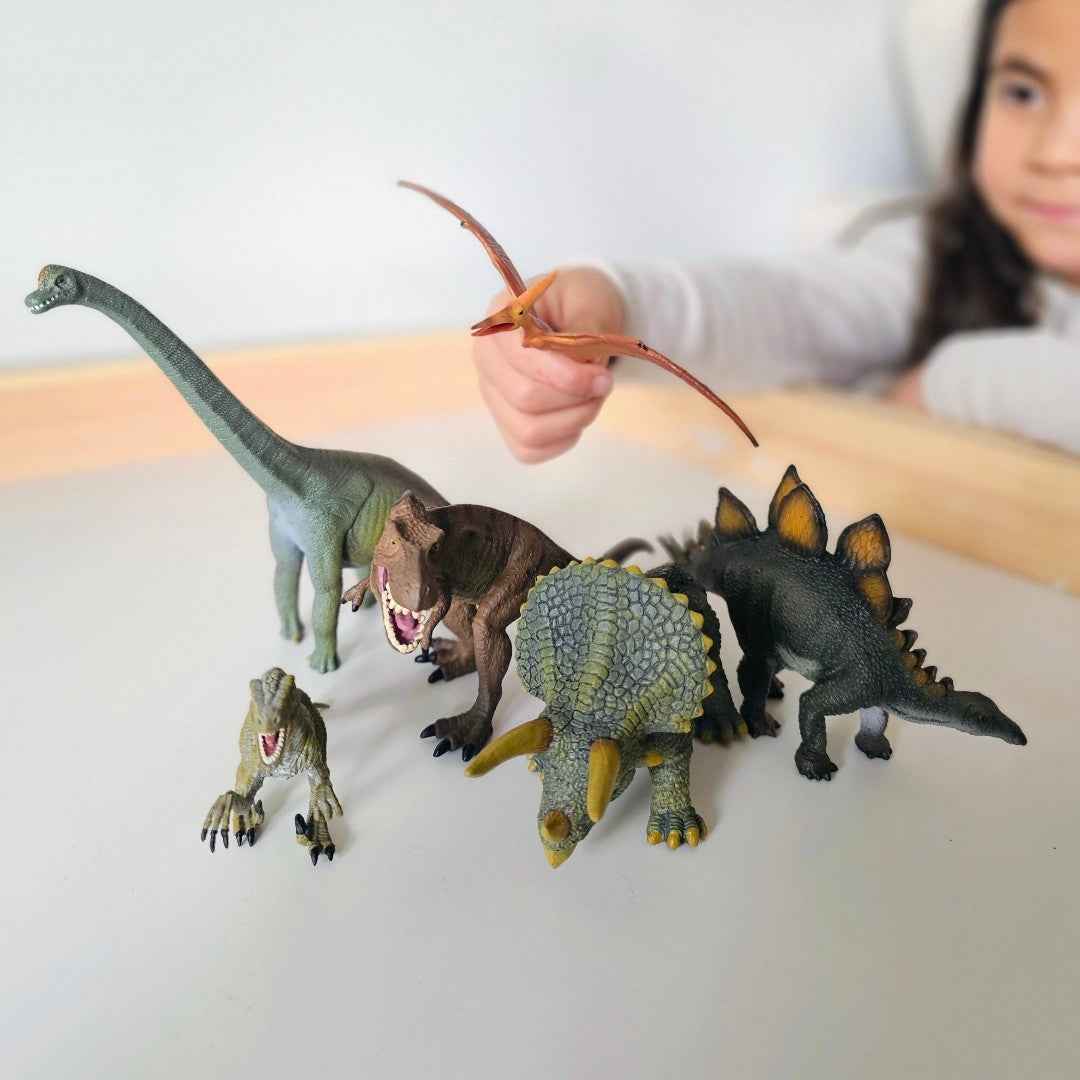 Dinosaurs Figurine Prehistoric Life Collection Gift Box Set 6pc by CollectA Animal Figurines Dinosaur and Dragon Theme 3yrs+