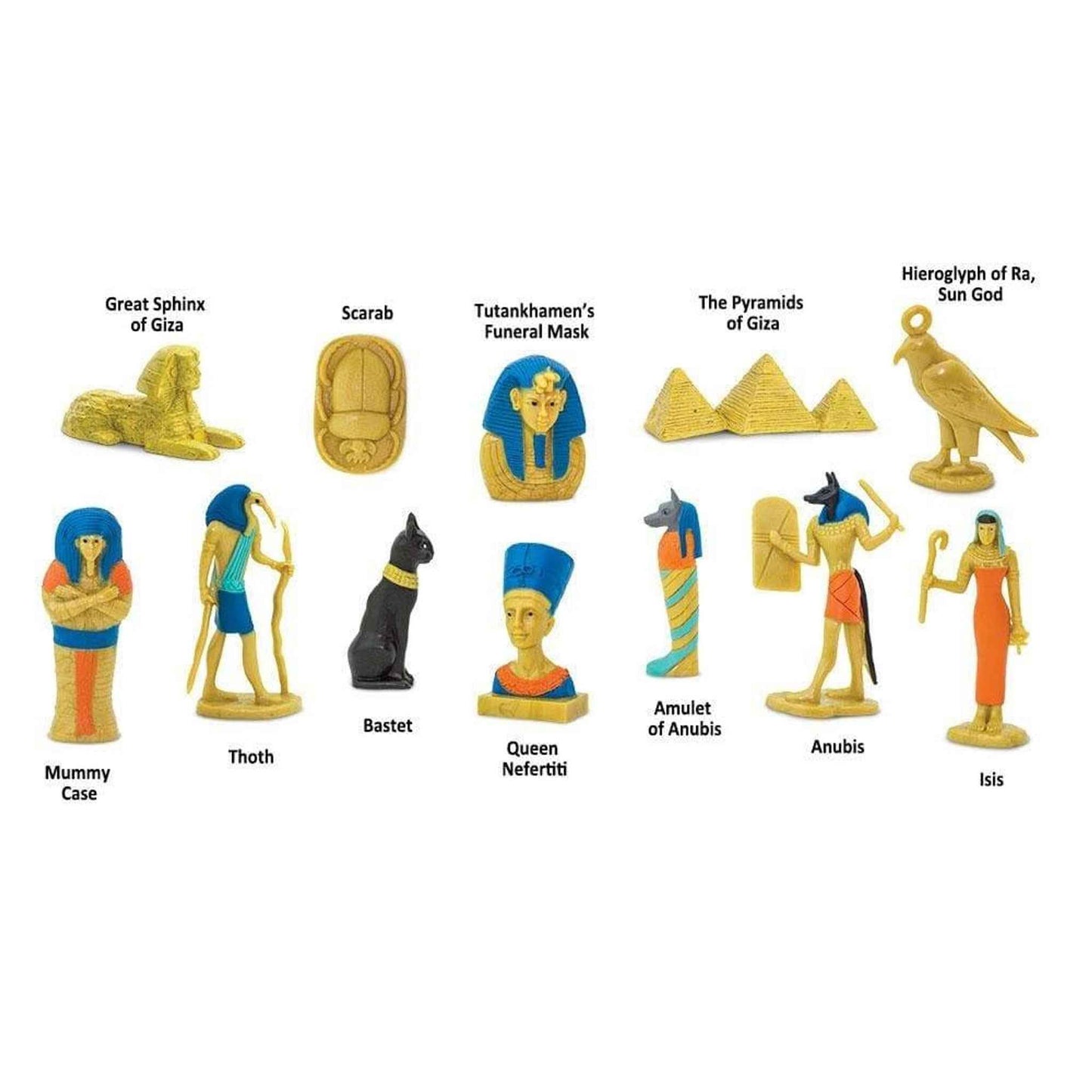 Tube of 12 Ancient Egypt figurines Montessori Language Learning Figurines by Safari Ltd Toob Range Clearance 3yrs+