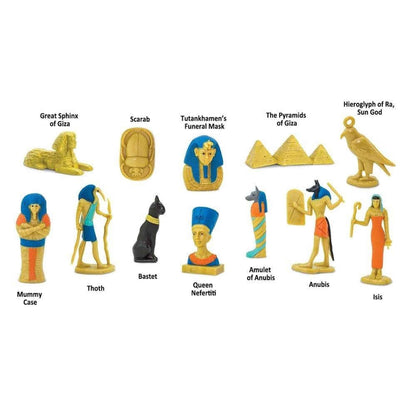 Tube of 12 Ancient Egypt figurines Montessori Language Learning Figurines by Safari Ltd Toob Range Clearance 3yrs+