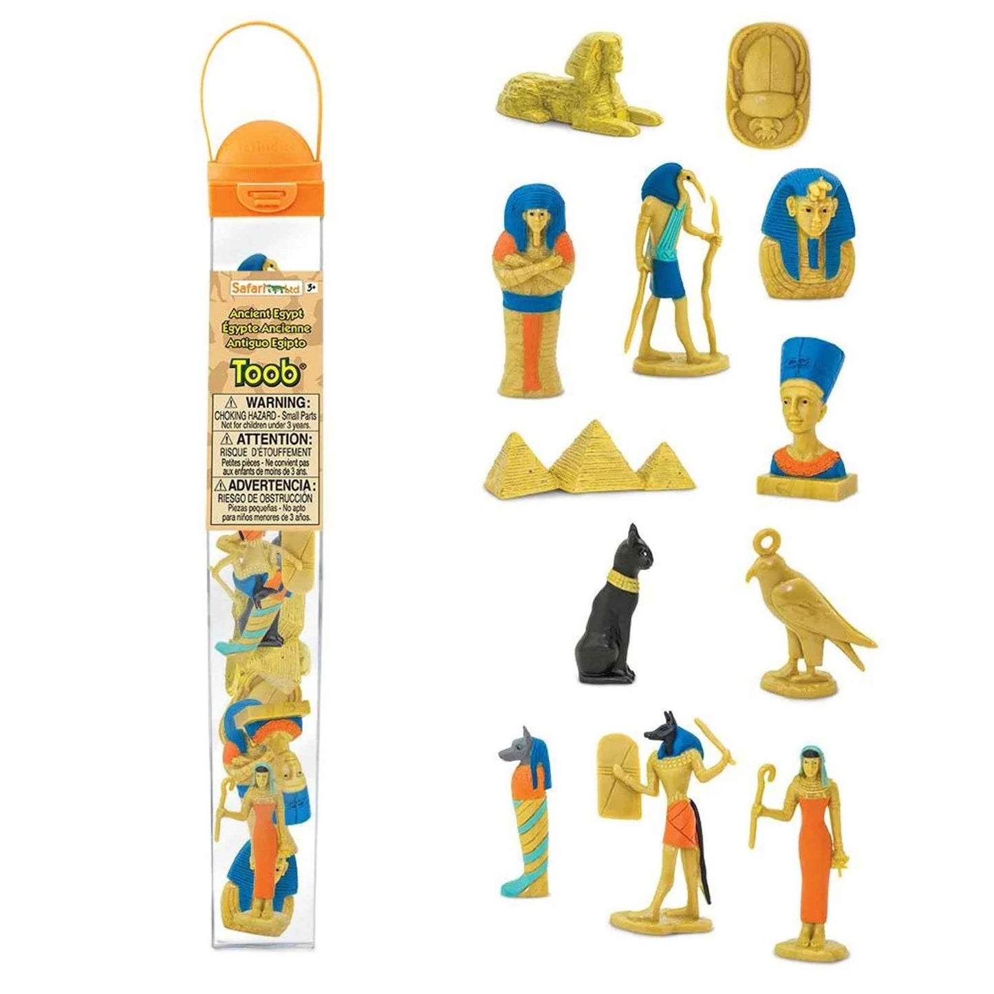 Tube of 12 Ancient Egypt figurines Montessori Language Learning Figurines by Safari Ltd Toob Range Clearance 3yrs+