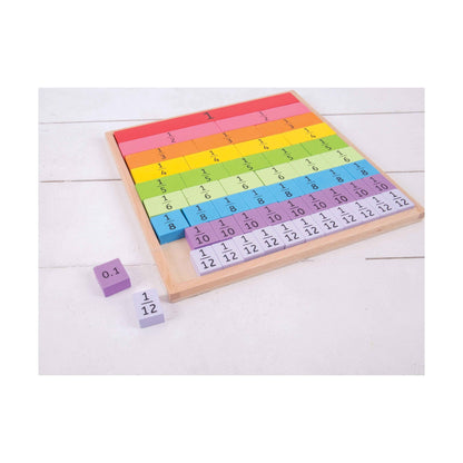 BigJigs Fractions Tray Early Math STEM Cognitive Developmental Toys Clearance 3yrs+