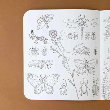 Botanist Colouring Activity Book with 148 Stickers (Paperback) by Moulin Roty Travel Toys