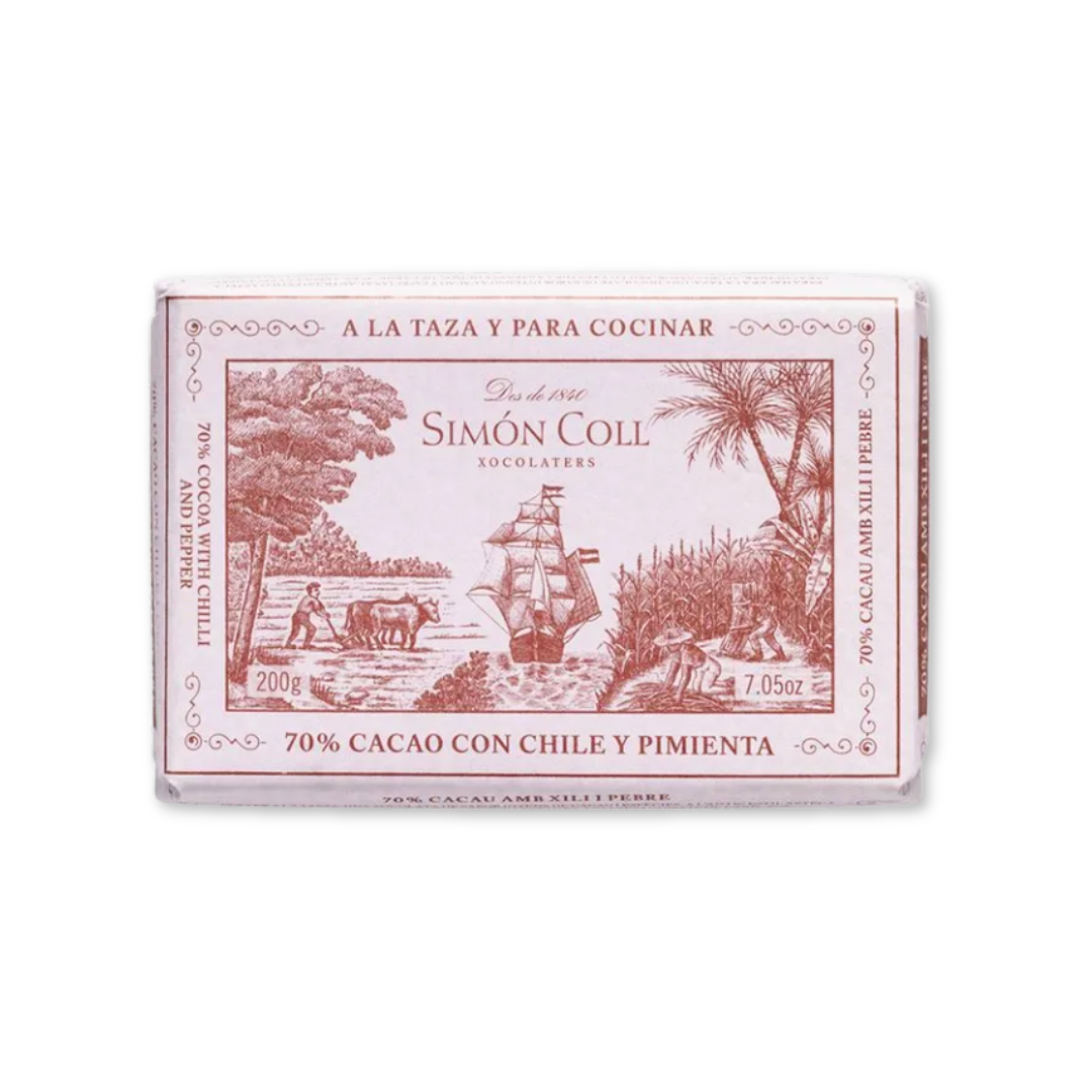 Simon Coll Hot Chocolate Block (Chilli 70%) 200g