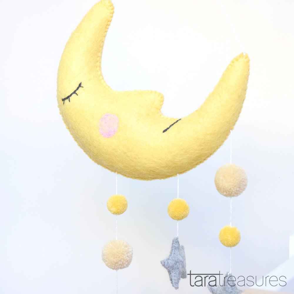 Tara Treasures Baby Nursery Cot Mobile Sleeping Moon Baby Toys Baby Gifts Idea Best Seller 0m+