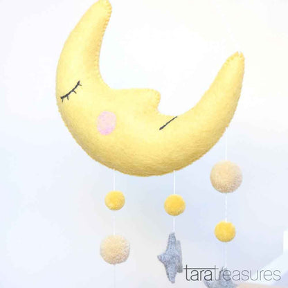 Tara Treasures Baby Nursery Cot Mobile Sleeping Moon Baby Toys Baby Gifts Idea Best Seller 0m+