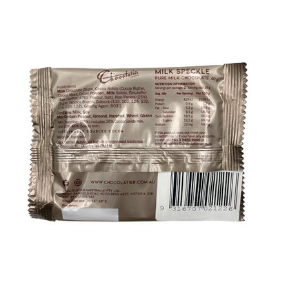 Chocolatier Milk Chocolate Speckle- 40g