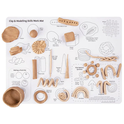 Clay and Modelling Skills Sillicone Mat Reusable by Zart Art Art and Craft for Kids 5yrs+