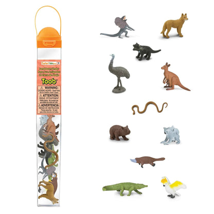 Tube of 11 Australian Animals Figurines Montessori Language Learning Figurines by Safari Ltd Toob Range Best Seller 3yrs+