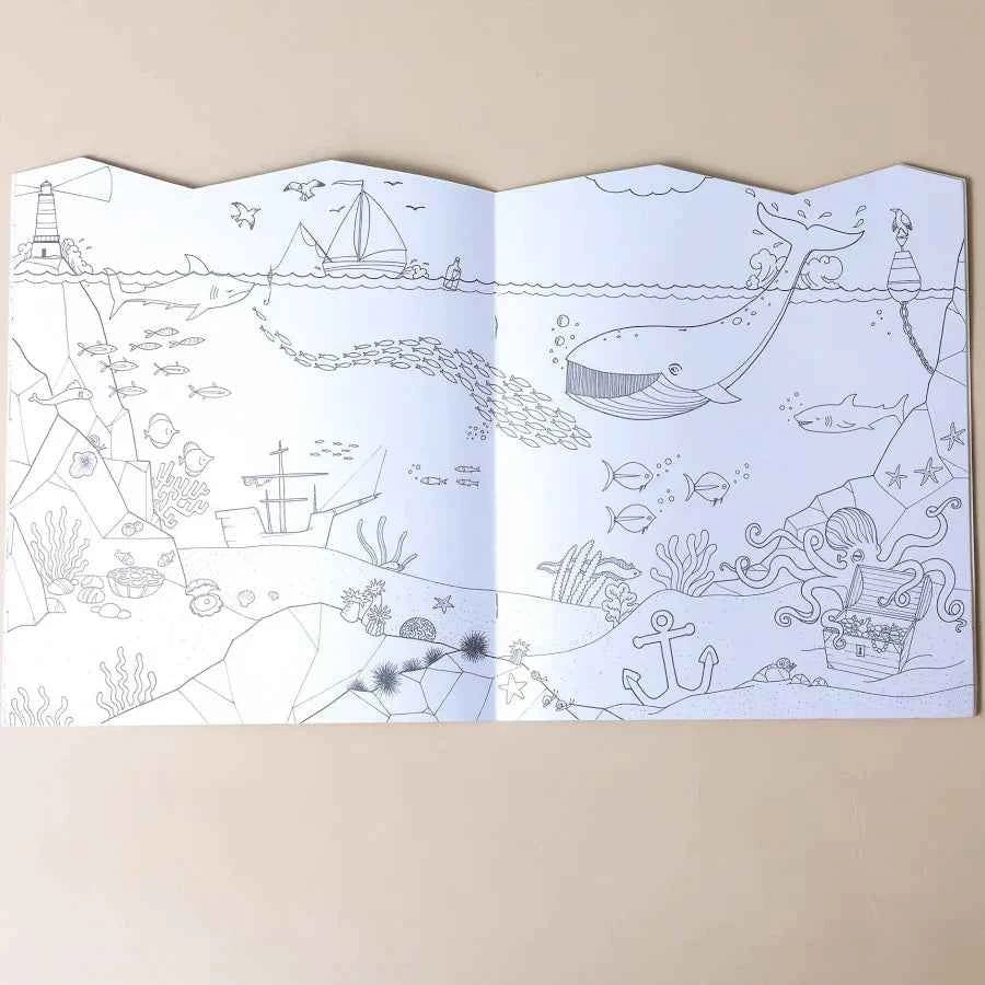 Explorer Colouring Activity Book with 195 Stickers (Paperback) by Moulin Roty Travel Toys