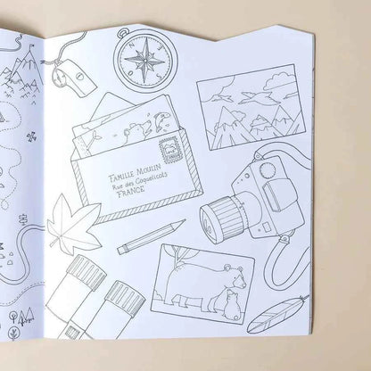 Explorer Colouring Activity Book with 195 Stickers (Paperback) by Moulin Roty Travel Toys