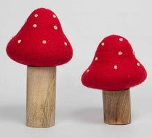 Papoose Felt Toadstool 2 Piece Set Pretend & Imaginative Play Toys 3yrs+