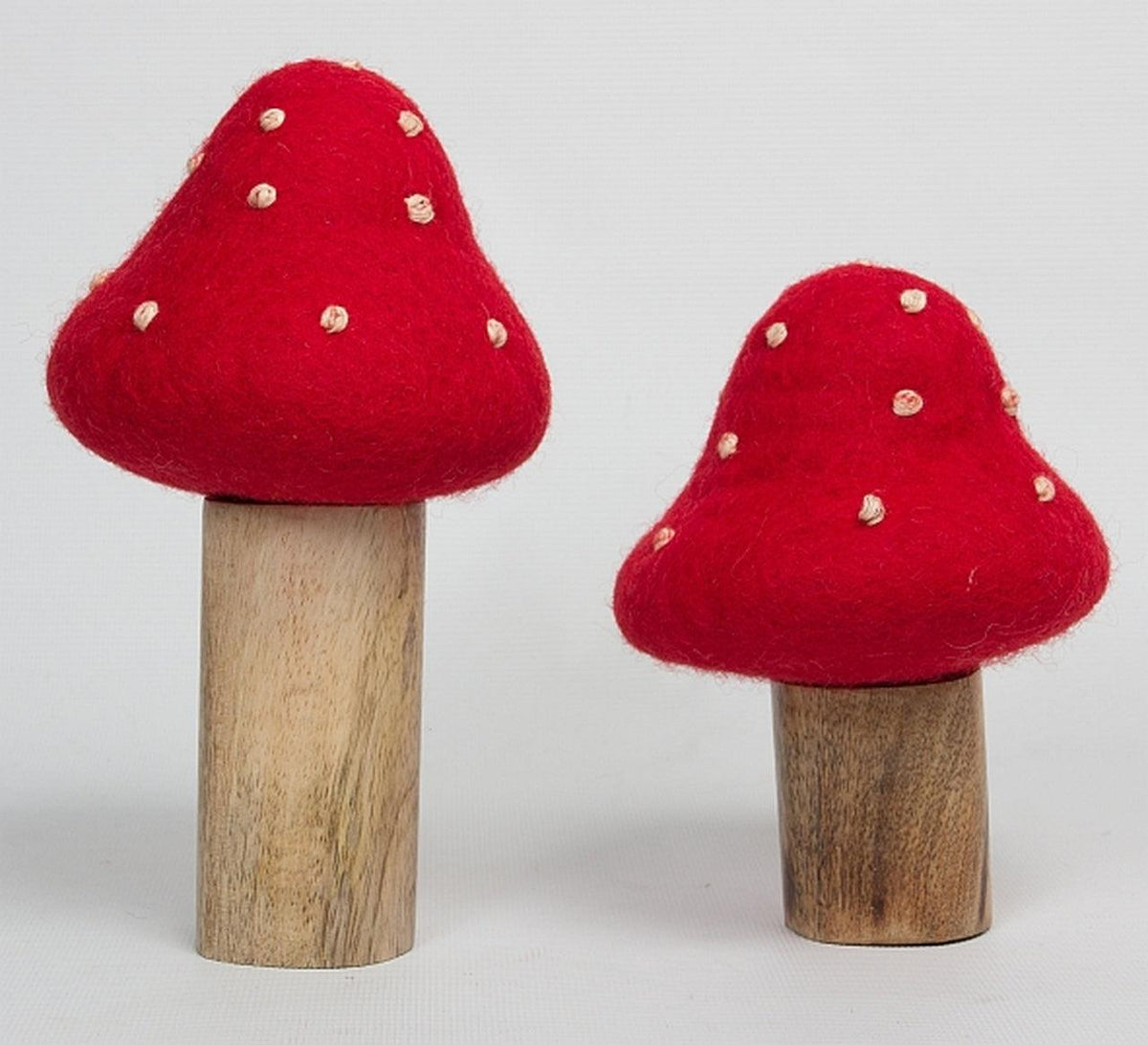 Papoose Felt Toadstool 2 Piece Set Pretend & Imaginative Play Toys 3yrs+