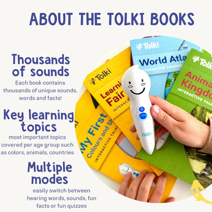 Tolki Starter Set Animal Kingdom: Talking Pen, Book and Stickers STEM Kid’s Book 5yrs+