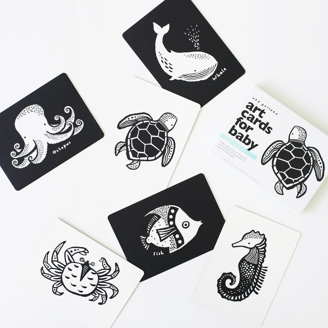 Wee Gallery Art Cards Ocean Collection Baby Toys Baby Gifts Idea 0m+