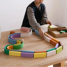 Wooden Brick Building Blocks Four Seasons 24pcs by Avdar toys Waldorf Inspired Wooden Toys Building Blocks 3yrs+