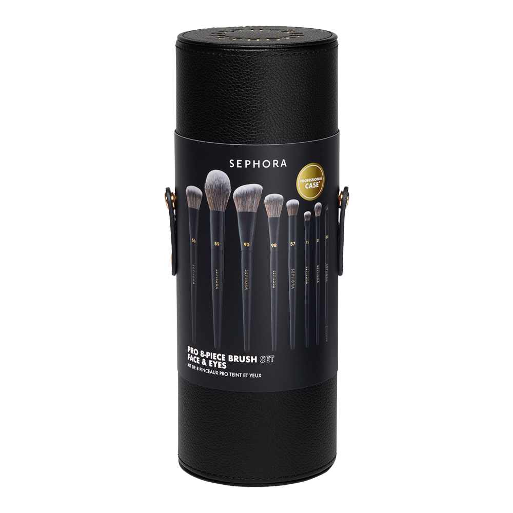 Pro 8-Piece Face & Eyes Brush Set (Holiday Limited Edition)