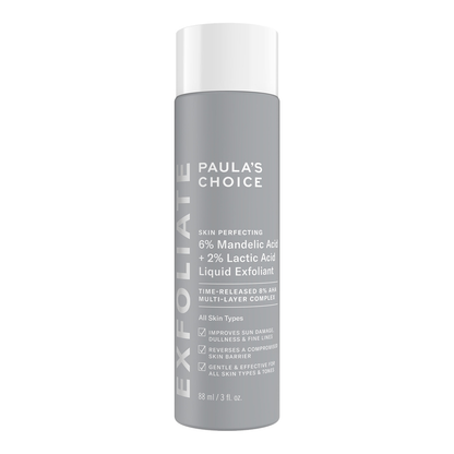 Skin Perfecting 6% Mandelic + 2% Lactic Acid Liquid Exfoliant - 88ml