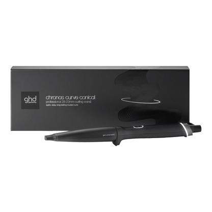 Chronos Curve Conical Professional 28-23mm Curling Wand - Black