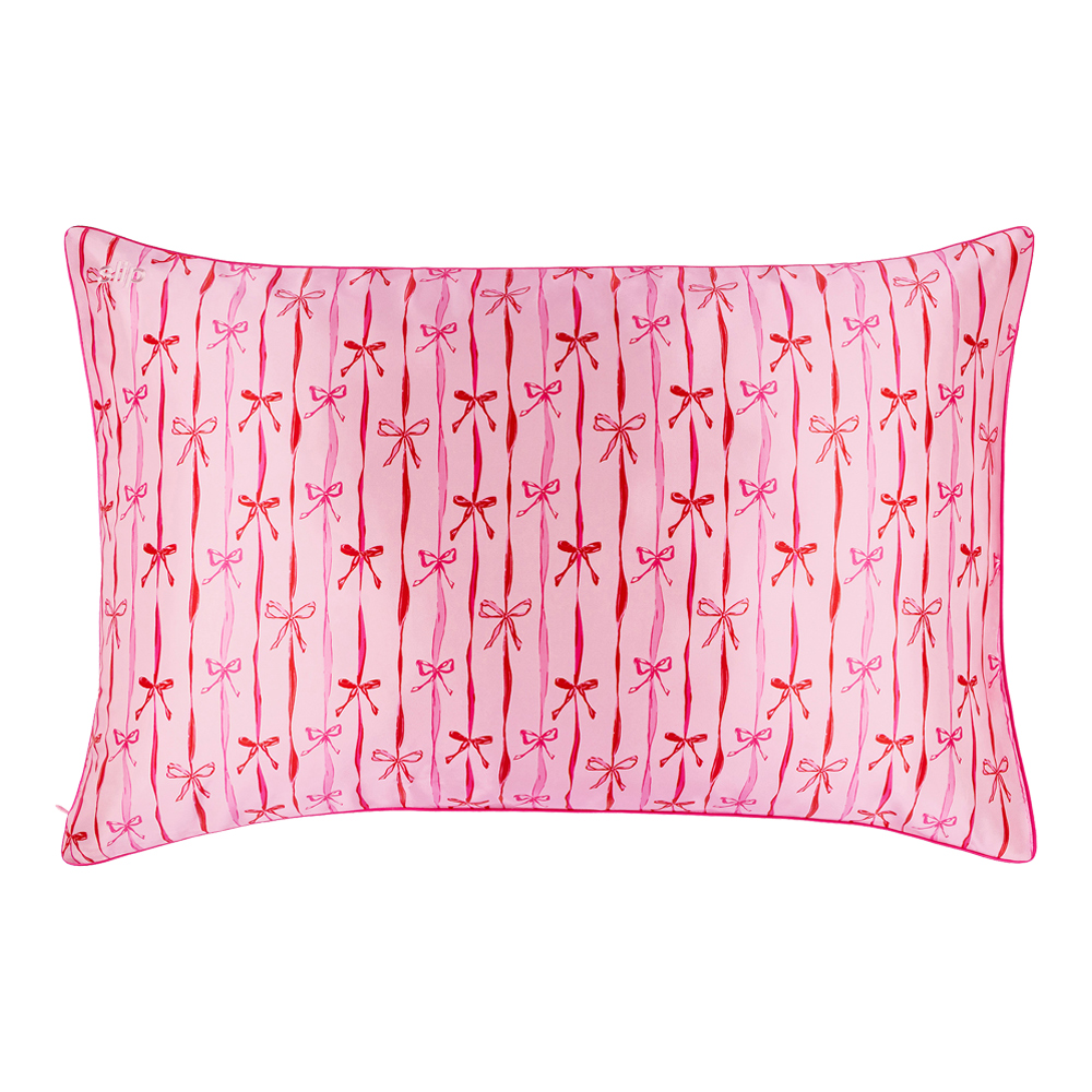 Pure Silk Queen Piped Pillowcase (Holiday Limited Edition) - Strawberry Cupcake