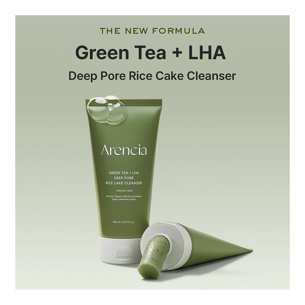 Green Tea + LHA Deep Pore Rice Cake Cleanser - 120g