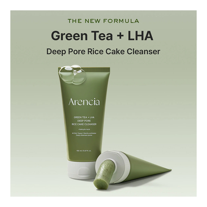 Green Tea + LHA Deep Pore Rice Cake Cleanser - 120g